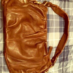 B.Mikowski brown leather glam bag